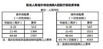 阳光人寿海外特定疾病A款医疗保险条款费率表投保规则.rar