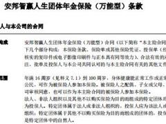 安邦智赢人生团体年金保险万能型条款产品说明书.rar