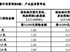 建信人寿团体旅行意外伤害保险B款条款费率表.rar