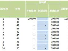 安邦随e赚两全保险万能型自动计划书3页.xls