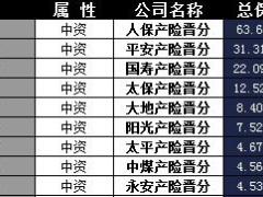 山西省2017年前11月财险公司总保费排行榜.xls