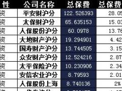 上海2017年前11月财险公司总保费排行榜.xls