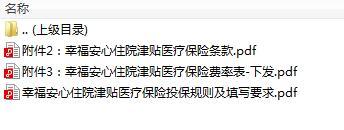 幸福安心住院津贴医疗保险条款费率表投保规则.rar