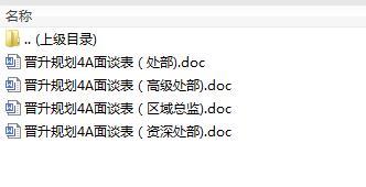 晋升规划各层级主管4A面谈表.rar