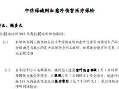 中信保诚附加意外伤害医疗保险产品条款.rar