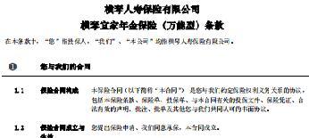 横琴宜家年金保险万能型保险条款说明书运营规则.rar