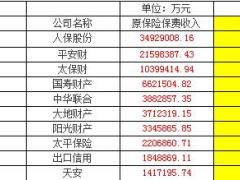 2017年财产保险公司原保险保费收入情况排名表.xls