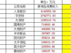 2018年1月财产保险公司原保险保费收入排名表.xls