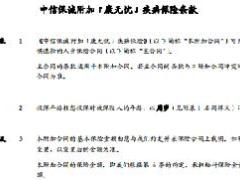 中信保诚附加康无忧疾病保险条款费率表.rar