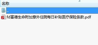 富德生命附加意外住院每日补贴医疗保险条款.rar