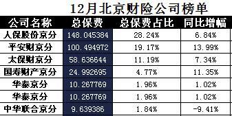 北京2017年前12月财险公司总保费排行榜.xls
