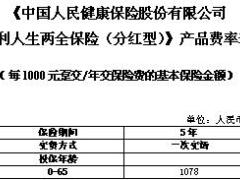 人保健康康利人生两全保险分红型费率表投保规则.rar