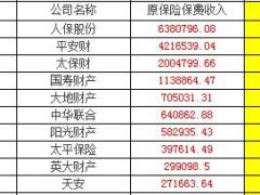 2018年前2月财产保险公司原保险保费收入排名表.xls