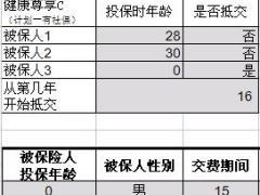 泰康鑫福抵交自选利率计算器尊享C.xls