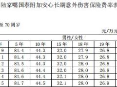 陆家嘴国泰附加安心长期意外伤害保险条款费率表.rar