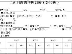 处经理4A月度面谈规划表3页.doc