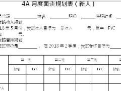 新人4A月度面谈规划表2页.doc