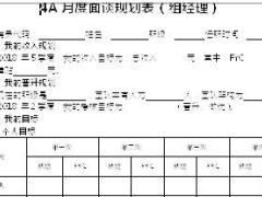 组经理4A月度面谈规划表组经理3页.doc