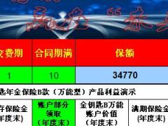 长城人寿金彩未来计划书演示速查表.xls