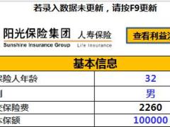 阳光人寿新随行两全保险计算器速查表2页.xls