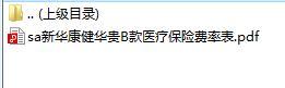 新华康健华贵B款医疗保险费率表.rar