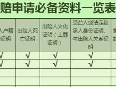 理赔申请必备资料一览表国寿版1页.xls