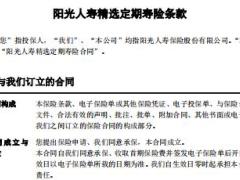 阳光人寿精选定期寿险条款.rar