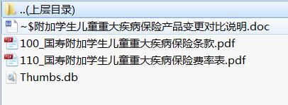 国寿附加学生儿童重大疾病保险条款费率表.rar