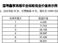 国寿鑫享鸿福年金保险条款费率现金价值.rar