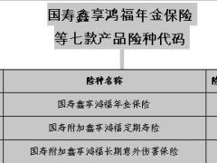 国寿鑫享鸿福年金保险等七款产品业务管理实务标保系数险种代码.rar