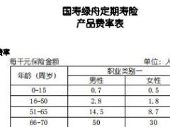 国寿绿舟定期寿险条款费率表.rar