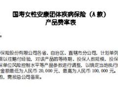 国寿女性安康团体疾病保险A款条款费率表.rar
