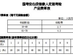 国寿安心贷借款人定期寿险条款费率表.rar