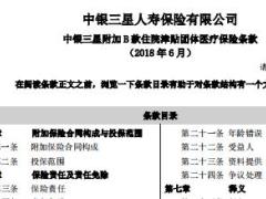 中银三星附加B款意外住院津贴团体医疗保险条款费率.rar