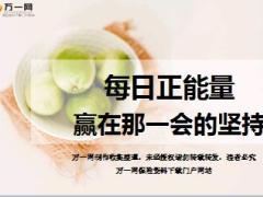 每日正能量赢在那一会的坚持13页.ppt