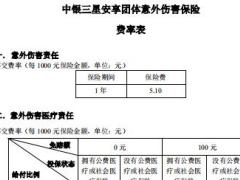 中银三星安享团体意外伤害保险条款费率表.rar