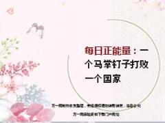 每日正能量一个马掌钉子打败一个国家6页.ppt