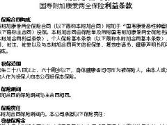 国寿附加康爱两全保险利益条款.docx