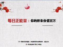 每日正能量你的形象价值百万7页.ppt