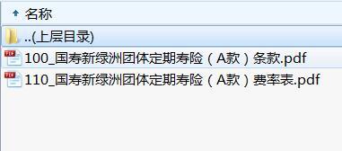 国寿新绿洲团体定期寿险A款条款费率.rar