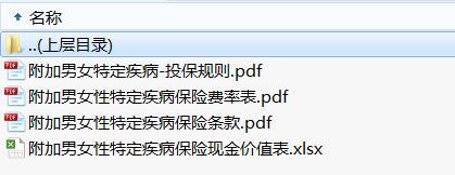 恒安标准附加男女性特定疾病条款费率投保规则现金价值.rar