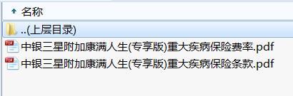 中银三星附加康满人生专享版重大疾病保险条款费率.rar