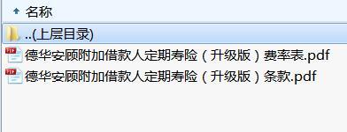 德华安顾附加借款人定期寿险升级版条款费率.rar