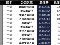 云南省2018年前5月寿险公司总保费排行榜.xls