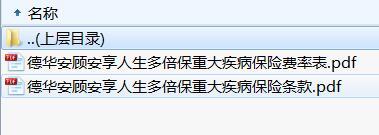 德华安顾安享人生多倍保重大疾病保险条款费率.rar
