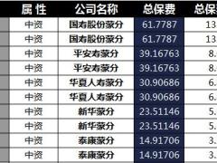 内蒙古2018年前5月寿险公司总保费排行榜.xls