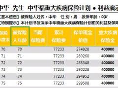 中华福终身重大疾病保险计划单机版建议书4页.xls
