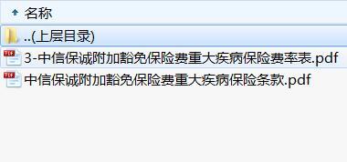 中信保诚附加豁免保险费重大疾病保险条款费率.rar