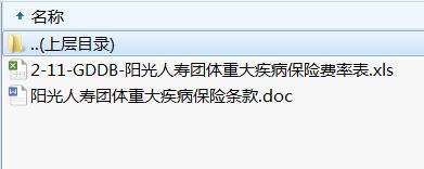 阳光人寿团体重大疾病保险条款费率.rar