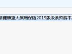 富德生命倍健康重大疾病保险2019版版条款费率及营运规则.rar